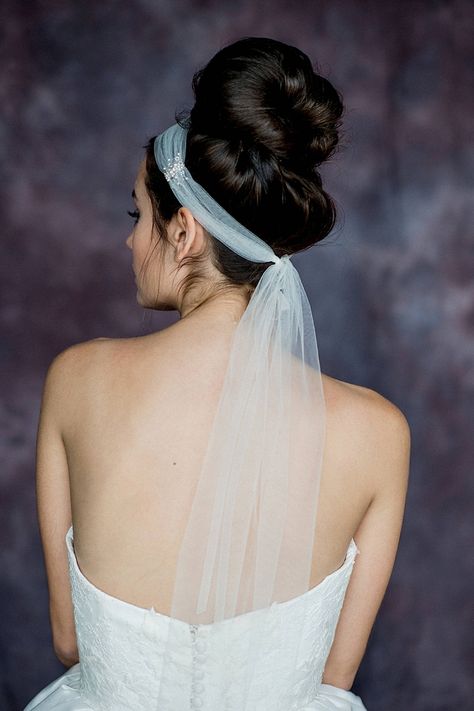 Headband Wedding Veil, Bridal Headband Veil, Veil Alternative, Brides Veil, Bridal Hairpieces, Unique Wedding Veils, Headband Beaded, Crystal Hair Band, Headband Bride