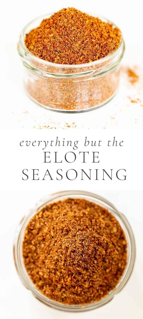 Everything but the Elote Seasoning is a quick and easy seasoning mix that mingles the classic tastes of Mexican-inspired food with a bit of parmesan cheese. Everything But The Elote Seasoning, Elote Seasoning, Elote Recipe, Make Ahead Brunch, Mexican Side Dishes, Change Time, Julie Blanner, Mix Recipes, Homemade Seasonings