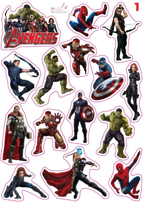 The Avengers Stickers Waterproof Vinyl Stickers Sticker Sheet Waterproof Labels The Avengers Labels Super Hero - Etsy UK Avengers Stickers Printable, Avengers Stickers, Decor Tort, Superhero Stickers, Avengers Team, Avengers Characters, Avengers Party, Photo Album Design, Waterproof Vinyl Stickers