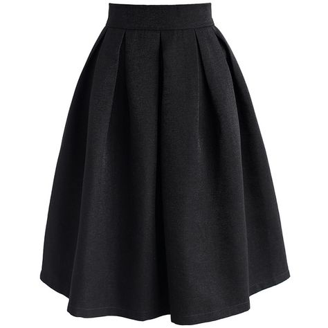 Chicwish Retain My Classic A-line Skirt in Black (3.185 RUB) ❤ liked on Polyvore featuring skirts, black, pleated a line skirt, knee length pleated skirt, mid calf skirts, a line midi skirt and calf length skirts Pleated A Line Skirt, Blue Pleated Skirt, Mid Calf Skirt, Calf Length Skirts, Skirt Knee Length, Led Dress, Skirt Pleated, Fashion Buyer, Line Skirt