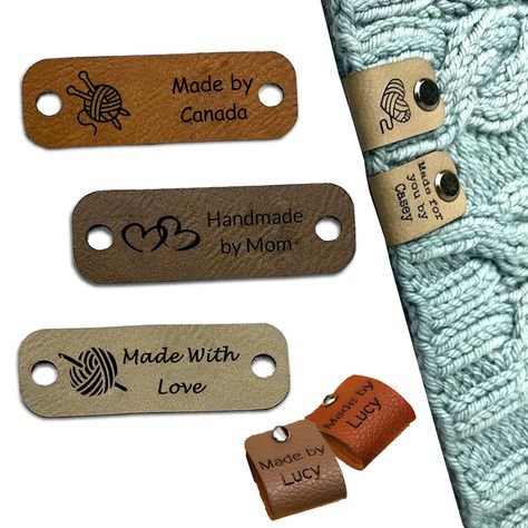 PRICES MAY VARY. Handmade Crochet Tags:These customized tags are perfect for adding a personal touch to your handmade items,Choose your favorite designs from our exquisite collection of handcrafted icons and personalize them by adding your name. Whether you're looking to create unique gifts or enhance the branding of your handmade goods.small and cute style,can bring fashion to all your products. Crochet Gifts For Crocheters: Unique and personalized accessories for those who love to knit and cro Crochet Blanket Tags, Diy Tags For Handmade Items, Crochet Tags, Leather Tags, Creative Knitting, Handmade Baby Gifts, Cozy Accessories, Crochet Fingerless Gloves, Beginner Crochet Projects