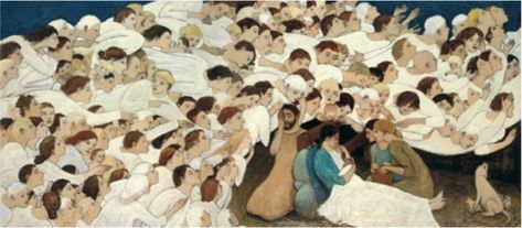 Nativity Poster, Brian Kershisnik, Lds Artwork, Nativity Painting, Vision Art, Lds Art, The Nativity, Angels Among Us, Figurative Artists