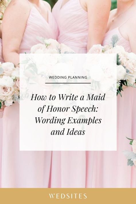 We totally get how terrifying this can be, which is why we’re here to help. Keep reading for our ultimate guide on writing the perfect maid of honor speech below, including some brainstorming prompts and wording examples to get you started. How To Write Maid Of Honor Speech For Sister, How To Write A Bridesmaid Speech, How To Start A Wedding Speech, Big Sister Maid Of Honor Speech, Simple Maid Of Honor Speech, Short Sweet Maid Of Honor Speech, Writing Maid Of Honor Speech, How To Start A Maid Of Honor Speech, Maid Of Honor Speech Examples For Sister