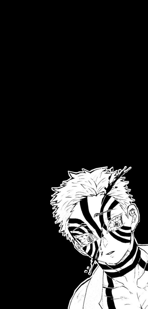 Akaza Wallpaper Aesthetic, Demon Slayer Akaza Wallpaper, Demon Slayer Black And White, Akaza Wallpaper, Damon Slayer, Black And White Wallpaper, White Wallpaper, Dark Wallpaper, Black Wallpaper