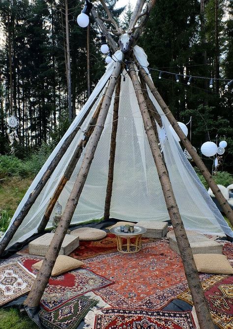 Diy Teepee Tent, Wooden Teepee, Outdoor Teepee, Diy Tipi, Backyard Fort, Boho Tent, Diy Teepee, Diy Tent, Teepee Tent