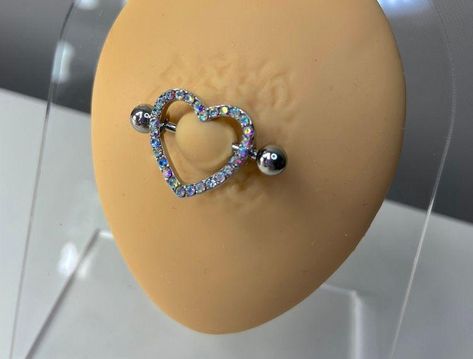 Ss23 Aesthetic, Breast Piercing Ring, Piercing Nibbles, Chest Piercings For Women, Chest Piercing, Heart Piercing, Pretty Ear Piercings, Cute Piercings, Dermal Piercing