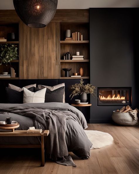 Chocolate Brown Bedrooms, Male Bedroom Ideas, Masculine Bedroom, Moody Decor, Mens Bedroom, Brown Bedroom, Bedroom Refresh, Master Bedrooms Decor, Remodel Bedroom