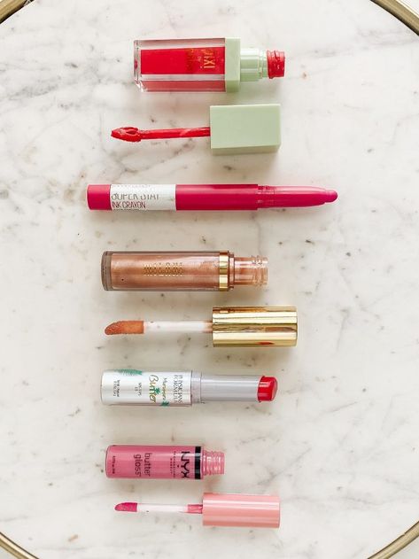 Best Cheap Lipsticks for Summer from the Drugstore - Meg O. on the Go Summer Lipstick Colors, Best Drugstore Lipstick, Cheap Lipstick, Summer Lipstick, Drugstore Lipstick, Red Lip Gloss, Nyx Butter, Nyx Butter Gloss, Best Lipsticks