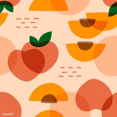 Tropical Orange, Peach Fruit, Fruit Illustration, Vintage Typography, Fruit Pattern, Tropical Pattern, Pattern Vector, Pattern Illustration, Food Illustrations