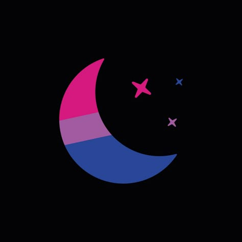 Pride Flags List, Pride Flag Pfp, Bisexual Pride Quotes, Bi Stuff, Bisexual Wallpaper Iphone Aesthetic, Bisexual Aesthetic, Bisexual Jewelry, Moon With Stars, Starbucks Cup Design