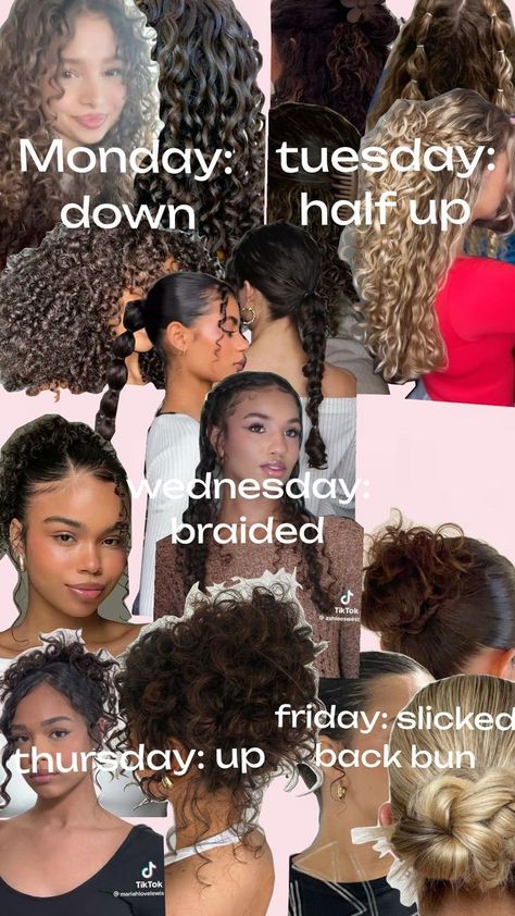 Week Of Curly Hairstyles, Hair Styles For 2c Hair, Hairstyles Of The Week, Day 2 Curly Hair Hairstyles, Curly Hair 3c Hairstyles, Hairstyles For 3b Curly Hair, Curly Hair Down Styles, How To Do Curly Hair, Winter Curly Hairstyles