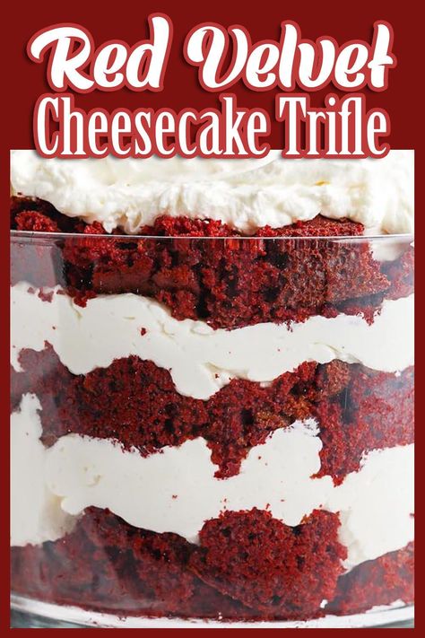 Easy Red Velvet Desserts, Red Velvet Dessert Recipes Easy, Red Velvet Cake Mix Uses, Birthday Trifle Desserts, Homemade Red Velvet Cake Recipe Easy, Red Velvet Christmas Desserts, Red Velvet Dessert Ideas, Red Velvet Bread Pudding, Red Velvet Dirt Cake