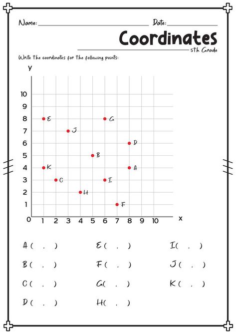 Master coordinates with these engaging worksheets for 5th graders. Boost your math skills today! #MathMadeEasy #FunWithCoordinates #MasteringCoordinates #coordinatesworksheets5th Fun Math Worksheets Middle School, 5 Grade Math Worksheets, 5th Grade Homeschool Ideas, 6 Grade Math, Math 5th Grade Worksheets, Math Worksheets For 6th Grade, Grade 5 Worksheets, Fifth Grade Worksheets, 6th Grade Math Worksheets