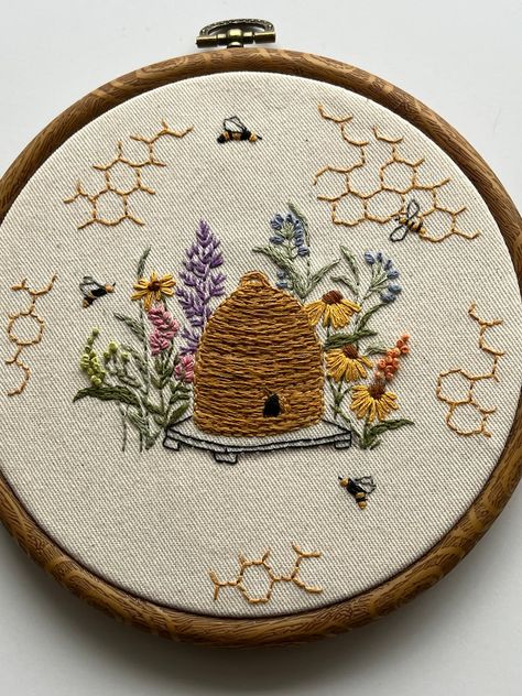 Honey Bee Embroidery Kit for Beginners, Easy Bumblebee Embroidery Home Decor. Easy Embroidery Kit, Bee Hive, Honeycomb Embroidery, Bee Decor - Etsy Honey Bee Embroidery, Let It Bee, Garden Embroidery, Beginner Embroidery Kit, Hand Embroidery Kits, Bee Embroidery, Hand Embroidery Kit, Embroidery Supplies, Hand Embroidery Pattern