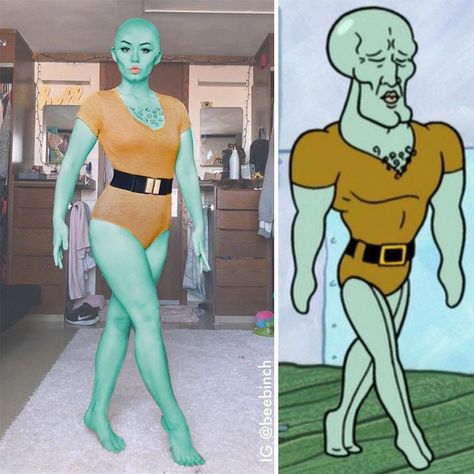 Handsome Squidward (Spongebob Squarepants) Spongebob Cosplay, Spongebob Party, Funny Cosplay, Halloween Costume Outfits, Amazing Cosplay, Funny Halloween Costumes, Saitama, Spongebob Squarepants, Costume Outfits