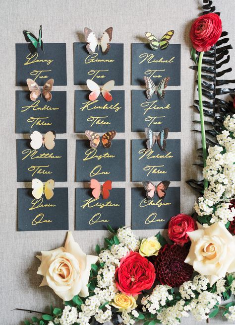 Read More: https://www.stylemepretty.com/2019/09/01/the-cutest-meaning-behind-butterflies-at-your-wedding/ Butterfly Wedding Decorations, Butterfly Wedding Theme, Butterfly Wedding Invitations, Butterfly Centerpieces, Romantic Spring Wedding, Wedding Lookbook, Fairy Wedding, Boston Wedding Photographer, Butterfly Party