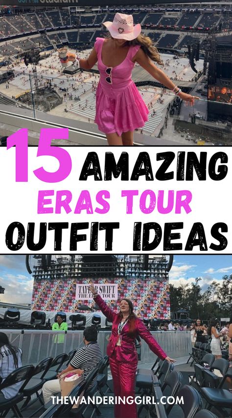 Thinking about what eras tour outfits to wear? This post shows you 15 amazing  eras tour outfit ideas for tons of inspiration. Whether you want an eras tour concert outfit, eras tour folklore outfit, taylor swift concert outfit, taylor swift folklore outfit, or just general eras tour outfit inspo, this post has it all! Country Eras Tour Outfits, Cowboy Like Me Outfit Eras Tour, Mom Outfit Taylor Swift Concert, Eras Tour Outfits 4 People, Eras Tour Outfits All Eras, Taylor Swift Folklore Concert Outfit, Eras Tour Mom Outfit Ideas, Eta Tour Outfits, Eras Tour Outfits With Jeans