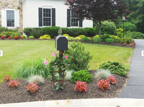 Mailbox Landscaping Ideas, Mailbox Plants, Mailbox Flowers, Brick Mailbox, Mailbox Garden, Mailbox Landscaping, Mailbox Ideas, Garden Goals, Backyard Farm