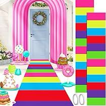 Candyland Party Decorations, Candy Theme Birthday Party, Carpet Tape, Candyland Party, Candy Theme, Hallway Decor, Candyland Decorations, Trunk Or Treat, Hallway Runner Rug