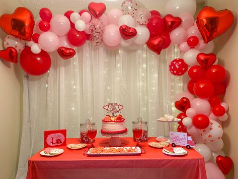 Valentines Gender Reveal Decorations, Valentines Day Theme Party Decoration, Valentine’s Day Birthday, Valentines Gender Reveal Ideas, Valentine’s Day Baby Shower Ideas, Valentines Day Gender Reveal, One Year Old Birthday Party Girl Valentines Day, Valentine Gender Reveal, Febuary Baby Shower Girl