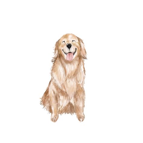 Premium Vector | Golden retriver watercolor soft Watercolour Golden Retriever, Painting Of Golden Retriever, Golden Retriever Watercolor Painting, Golden Retriever Print, Watercolor Dog Painting, Watercolor Dogs Easy, Watercolor Golden Retriever, Dog Widget, Corgi Watercolor