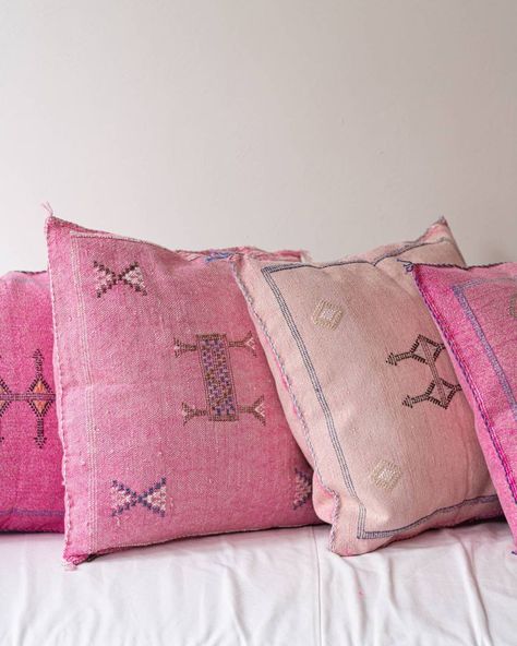 Eclectic Throw Pillows, Pink Eclectic, Rose Gold Pillow, Moroccan Pink, Ikea Pillows, Pink Throw Pillows, Moroccan Kilim, Cactus Silk, Gold Pillows