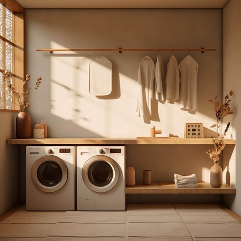 Zen Laundry Room, Japandi Laundry Room, Japanese Laundry Room, Laundry Room Layouts, Japandi Design, Laundry Room Renovation, Laundry Design, Japandi Interior, Laundry Room Inspiration