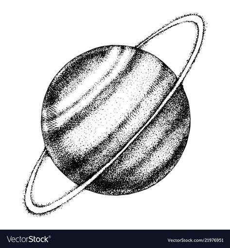 Uranus Planet Tattoo, Uranus Drawing, Uranus Tattoo, Planet Outline, Black And White Planet Tattoo, Planets Illustration, Planet Illustration, Jupiter Black And White, Saturn Vector