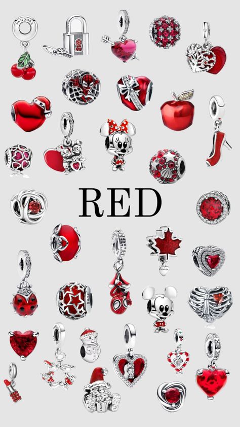 Red Pandora Charms, Pandora Charms Red, Pandora Summer, Pandora Red, Pandora Bracelet Charms Ideas, Dramatic Music, Pandora Bracelet Designs, Ipad Essentials, Red Charm