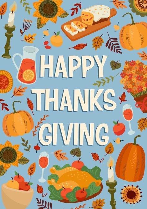 Happy Thanksgiving illustration with festive table, Vector design for card, poster, flyer, web and other use Thanksgiving Illustration, Fathers Day Wallpapers, Father's Day Illustration, Thanksgiving Graphics, Table Vector, Happy Fathers Day Greetings, Fathers Day Banner, Thanksgiving Poster, Thanksgiving Signs