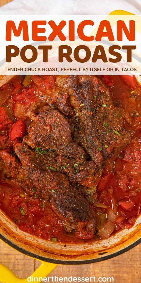 Texas Pot Roast, Pot Chuck Roast, Different Chuck Roast Recipes, Mexican Pot Roast Crock Pot Recipes, Non Traditional Roast Recipes, Mexican Pot Roast Tacos, Guajillo Chile Pot Roast Pioneer Woman, Croc Pot Chuck Roast, Chipotle Chuck Roast