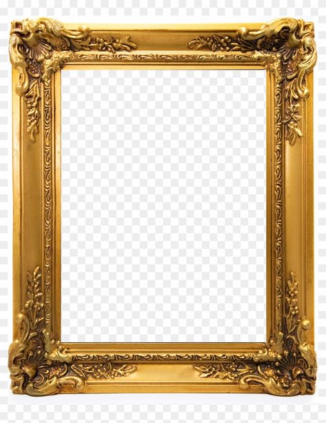 Picture Frame Png Aesthetic, Gold Frame Transparent Background, Photocard Frame Png, Green Screen Picture Frame, Painting Frame Png, Frame Png Aesthetic, Royal Picture Frame, Edit Frame, Golden Frame Png