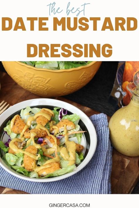 date mustard salad dressing Date Salad Dressing, Date Salad, Breakfast Pockets, Mustard Salad, Mustard Salad Dressing, Foods Chicken, Easy Chicken Salad, Salad Dressing Recipe, Most Popular Pins