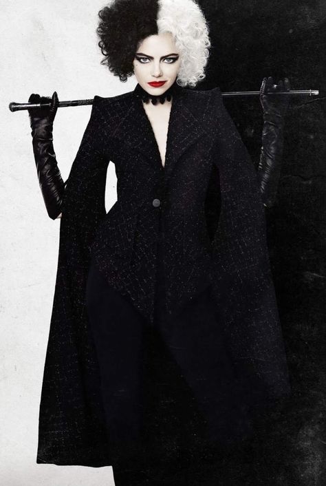 Cruella 2021, Cruella Costume, Cruella Deville, Disney Live, Disney Live Action, 101 Dalmatians, Emma Stone, Cultura Pop, Disney Villains