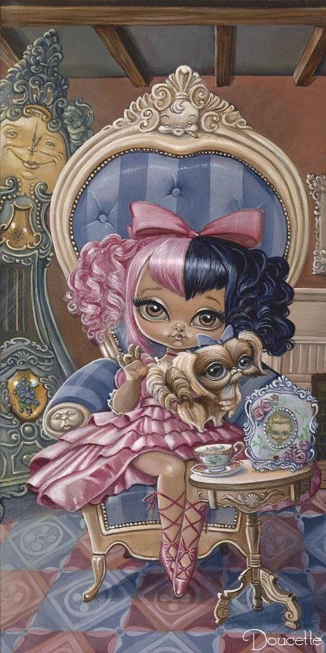 Weird Creepy, Bel Art, Art Mignon, Surrealism Art, Big Eyes Art, Lowbrow Art, Art Et Illustration, Creepy Art, Pop Surrealism