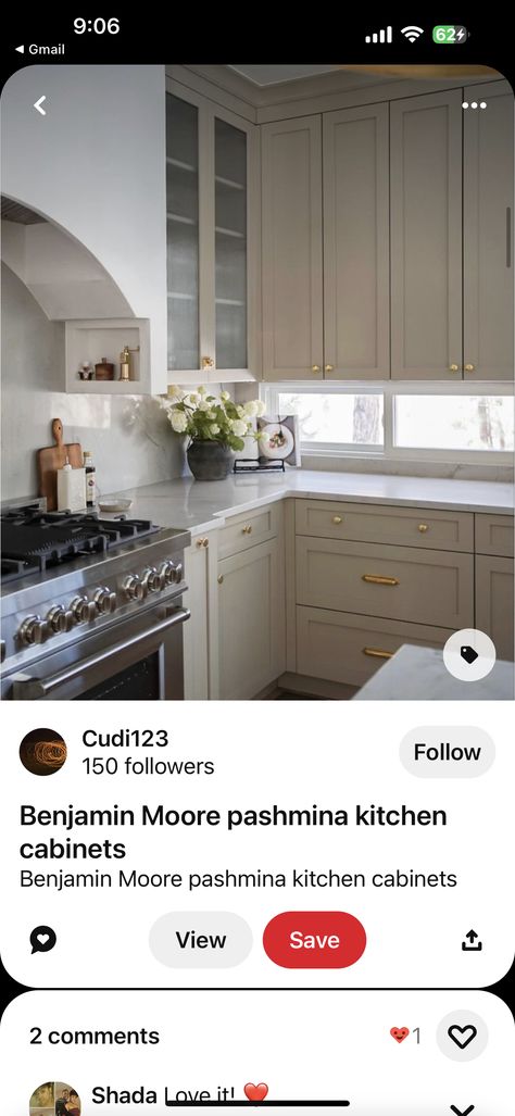 Benjamin Moore Pashmina Cabinets, Pashmina Benjamin Moore Kitchen Cabinets, Pashmina Cabinets, Pashmina Kitchen Cabinets, Pashmina Benjamin Moore, Benjamin Moore Pashmina, Taupe Kitchen Cabinets, Benjamin Moore Kitchen, Boy Room Paint