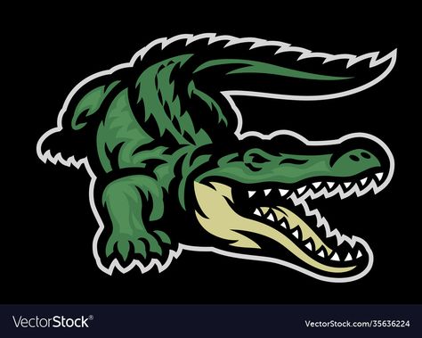 Fantasy Football Logos, Crocodile Illustration, Gator Logo, Crocodile Logo, Green Crocodile, Esports Logo, Mascot Design, Small Pictures, Paul Walker