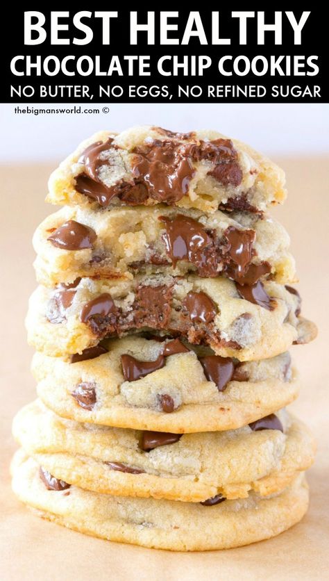 Celebrating Sweets, Snack Sani, Healthy Chocolate Chip Cookies, Healthy Sweet Snacks, Healthy Chocolate Chip, Healthy Cookie Recipes, Healthy Sweets Recipes, Köstliche Desserts, Keto Desserts