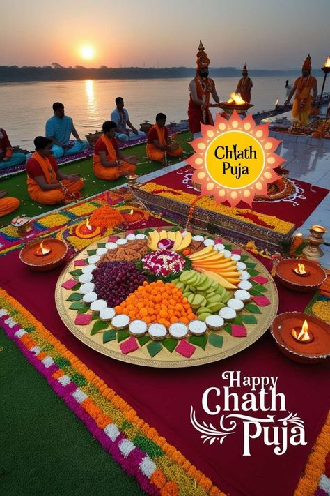 Free Happy Chhath Puja Photo Wishes For Your Friends Download | Perfect for websites, slideshows, and designs | Royalty-free Chhath Puja Wishes, Durga Puja Image, Durga Puja Wallpaper, Happy Chhath Puja, Happy Durga Puja, Chhath Puja, Happy Dhanteras, Festival Image, Happy Ganesh Chaturthi