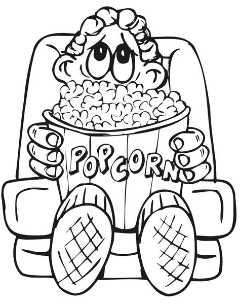 Dance Coloring Pages, Best Kid Movies, Colored Popcorn, Food Coloring Pages, Kids' Movies, Online Coloring Pages, Kid Movies, Cool Coloring Pages, Coloring Pages To Print