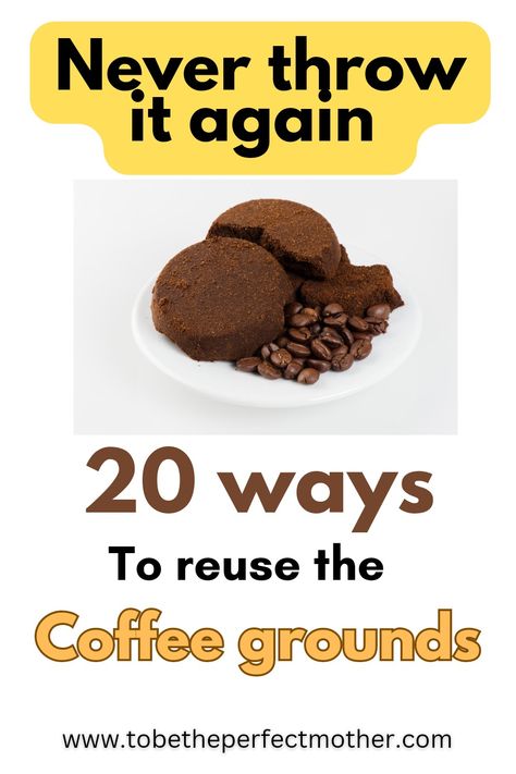 20 ways to reuse the coffee grounds Ways To Use Coffee Grounds, Things To Add To Coffee, What To Do With Leftover Coffee Grounds, Used Ground Coffee Uses, Coffee Grounds For Skin, How To Reuse Coffee Grounds, How To Dry Coffee Grounds, Coffee Grounds Uses Skin, Coffee Ground Recipes