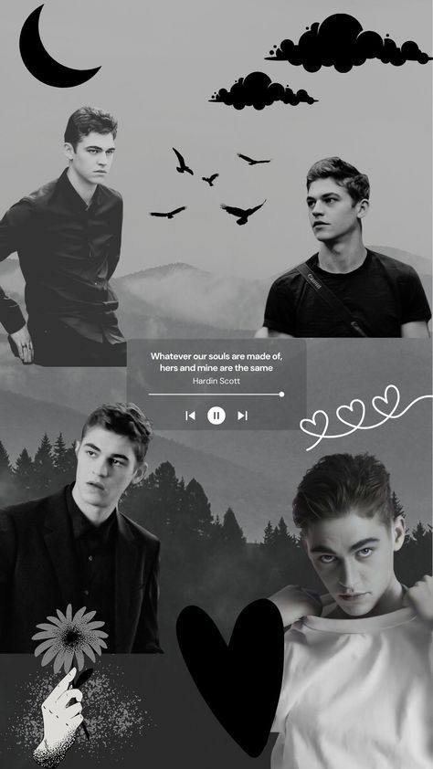 Hardin Scott Wallpaper, Fiennes Tiffin, Hardin Scott, Fictional Men, Celeb Crushes, Love Story, Collage, Movie Posters, Quick Saves