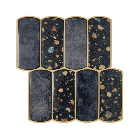 Mosaicowall - Etsy Wall Tile Kitchen, Tiles For Home, Shell Mosaic Tile, Tile Kitchen Backsplash, Black Terrazzo, Remote Location, Stick Tiles, Pearl Tile, Shell Mosaic