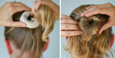 A DIY turorial Diy Sock Bun, Sock Bun Tutorial, Sock Buns, Perfect Bun, Sock Bun, Short Hair Bun, Hair Socks, Super Hair, Blonde Color