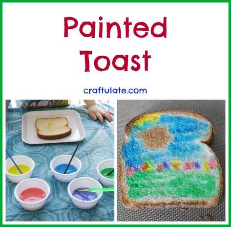 Painted Toast to go with I Ain't Gonna Paint No More Fun Food Friday Classroom, Giant Jam Sandwich Activities, Bread Crafts For Kids, Preschool Cooking Activities, Preschool Cooking, Diwali Activities, Cooking Activities, Picky Eaters Kids, Kids Cooking