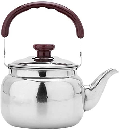 WINOMO Tea Kettle Stovetop with Wood Handle Stainless Steel Whistling Teapot Heating Water Kettle Container for Kitchen Coffee Office Home 1L Camping Coffee Pot, Camping Kettle, Stovetop Kettles, Gooseneck Kettle, Stainless Steel Kettle, Whistling Tea Kettle, Water Boiler, Camping Coffee, Water Kettle