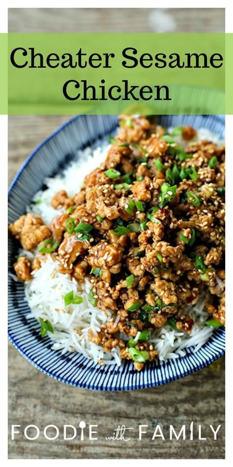 Chinese Ground Chicken Recipes, Ground Ginger Recipes, Asian Ground Chicken, Brown Rice Bowl, Sesame Ginger Chicken Crumbles, Asian Ground Chicken Recipes, Grounded Chicken Recipes, Ground Chicken Asian Recipes, Ground Chicken Recipes For Dinner