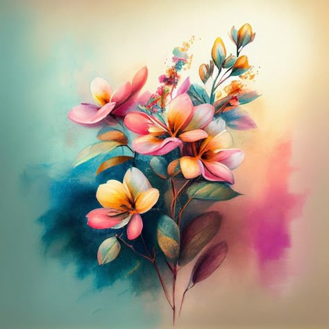 Beautiful watercolor flowers painting pa... | Premium Photo #Freepik #photo #pastel-floral #flower-painting #flower-background #pastel-flowers Mughal Flowers, Flower Elements, Background Pastel, Painting Pastel, Lehenga Red, Painting Flower, Flower Art Images, Photo Beautiful, Flower Background