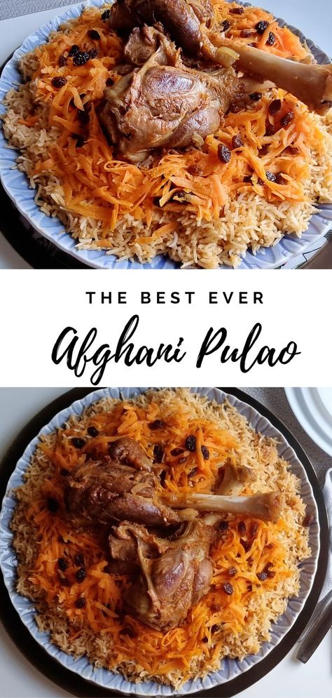 Lamb Pilau Rice, Middle Eastern Lamb Shanks, Afghanistan Food Recipes, Persian Meals, Afghani Rice, Afghani Cuisine, Afghani Recipes, Lamb Broth, Afghani Pulao