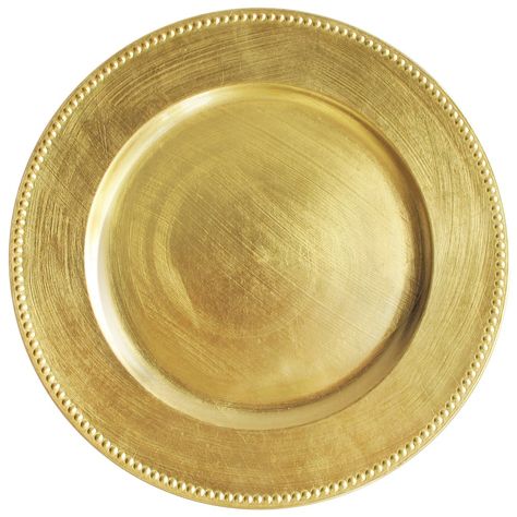 Jay Import 1180005AP-F Round Melamine Gold Beaded 13" Charger Plate Wedding Charger Plates, Beaded Charger Plates, Silver Charger Plates, Elegant Fall Decor, Charger Plates Wedding, Easter Tableware, Silver Chargers, Gold Charger Plate, Formal Table Setting